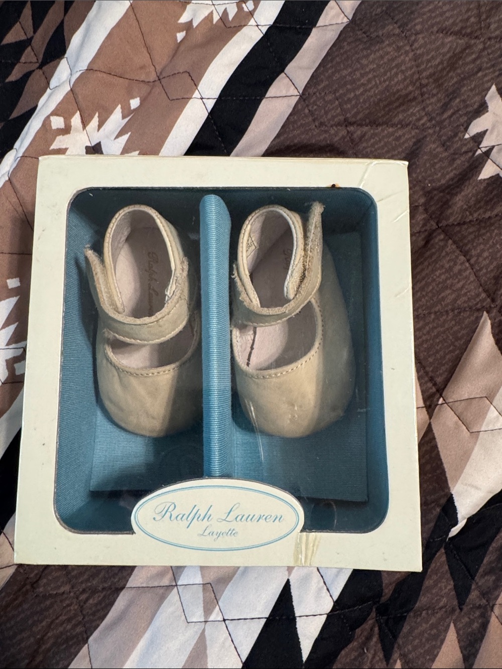Ralph Lauren Baby Mary Jane Shoes in Cream